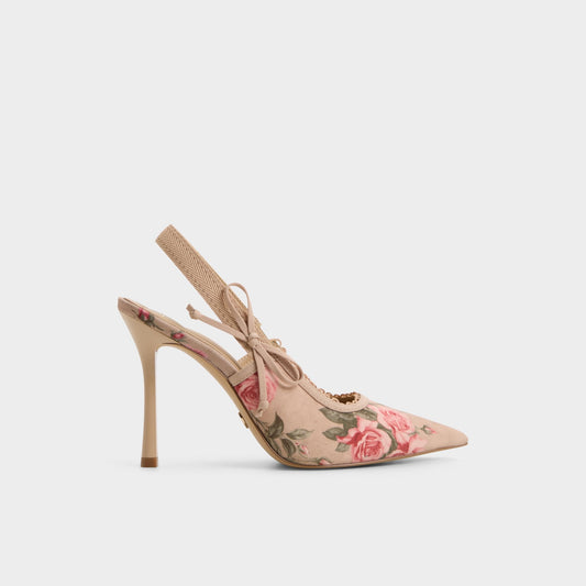 Hennie in Beige Combo 14190601 - Sling back high heel, Stiletto heel - Beige combo