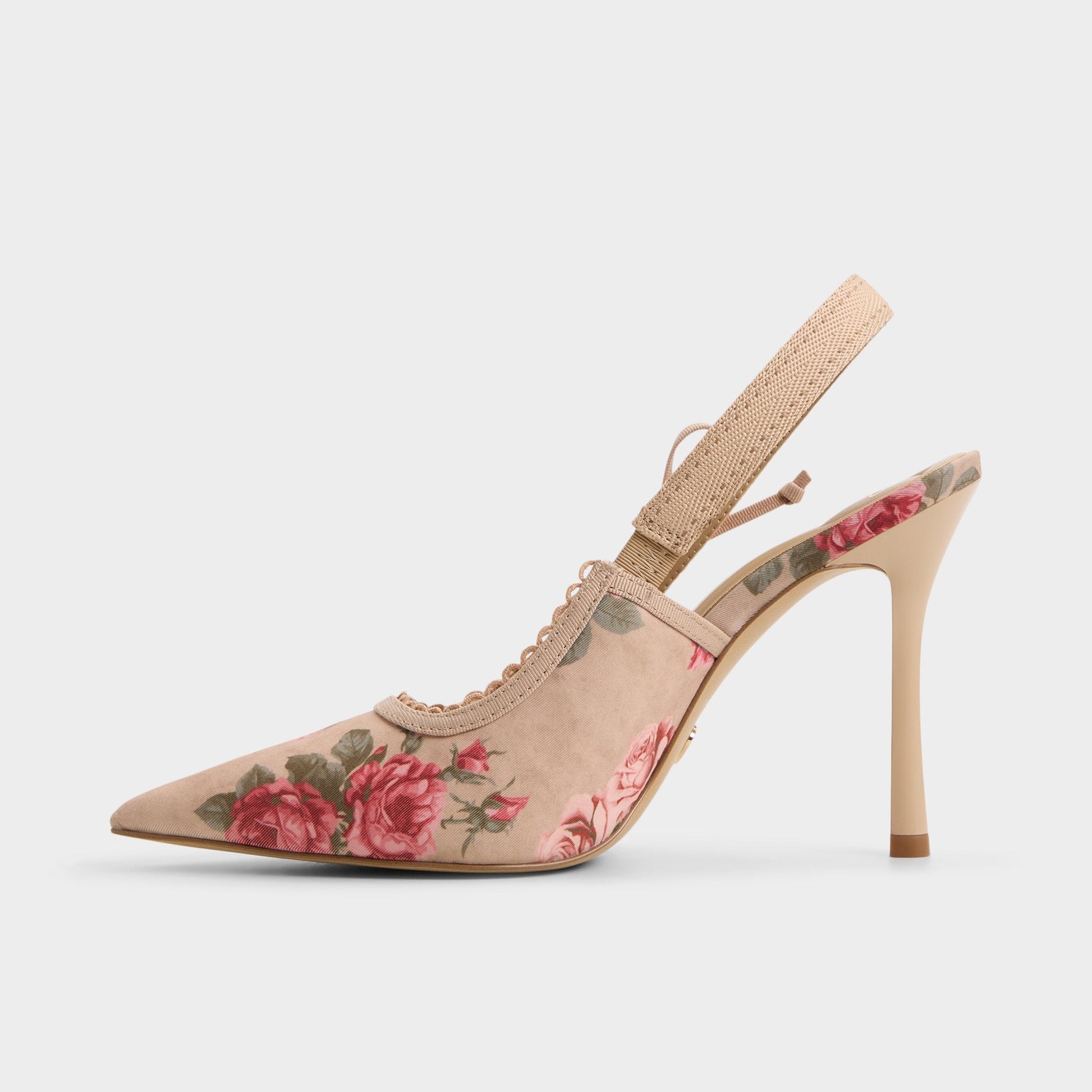 Hennie in Beige Combo 14190601 - Sling back high heel, Stiletto heel - Beige combo