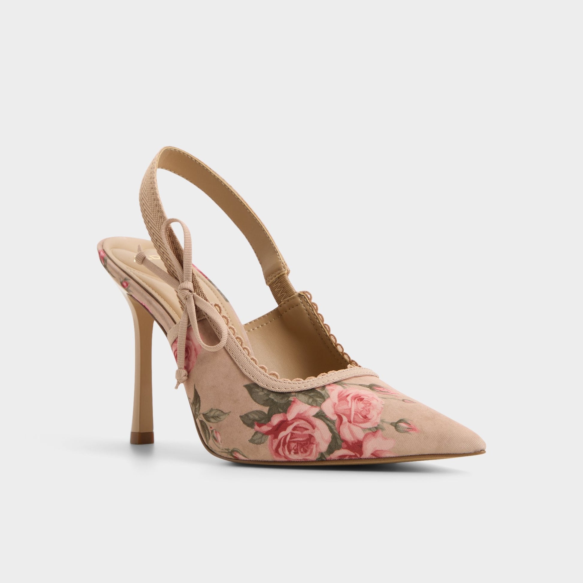 Hennie in Beige Combo 14190601 - Sling back high heel, Stiletto heel - Beige combo