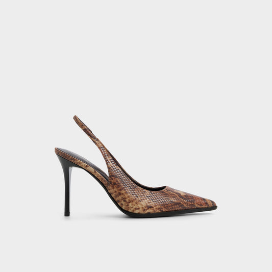 Re in Samantha Brown Multi - Sling back high heel, Stiletto heel - Brown multi