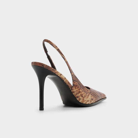 Re in Samantha Brown Multi - Sling back high heel, Stiletto heel - Brown multi