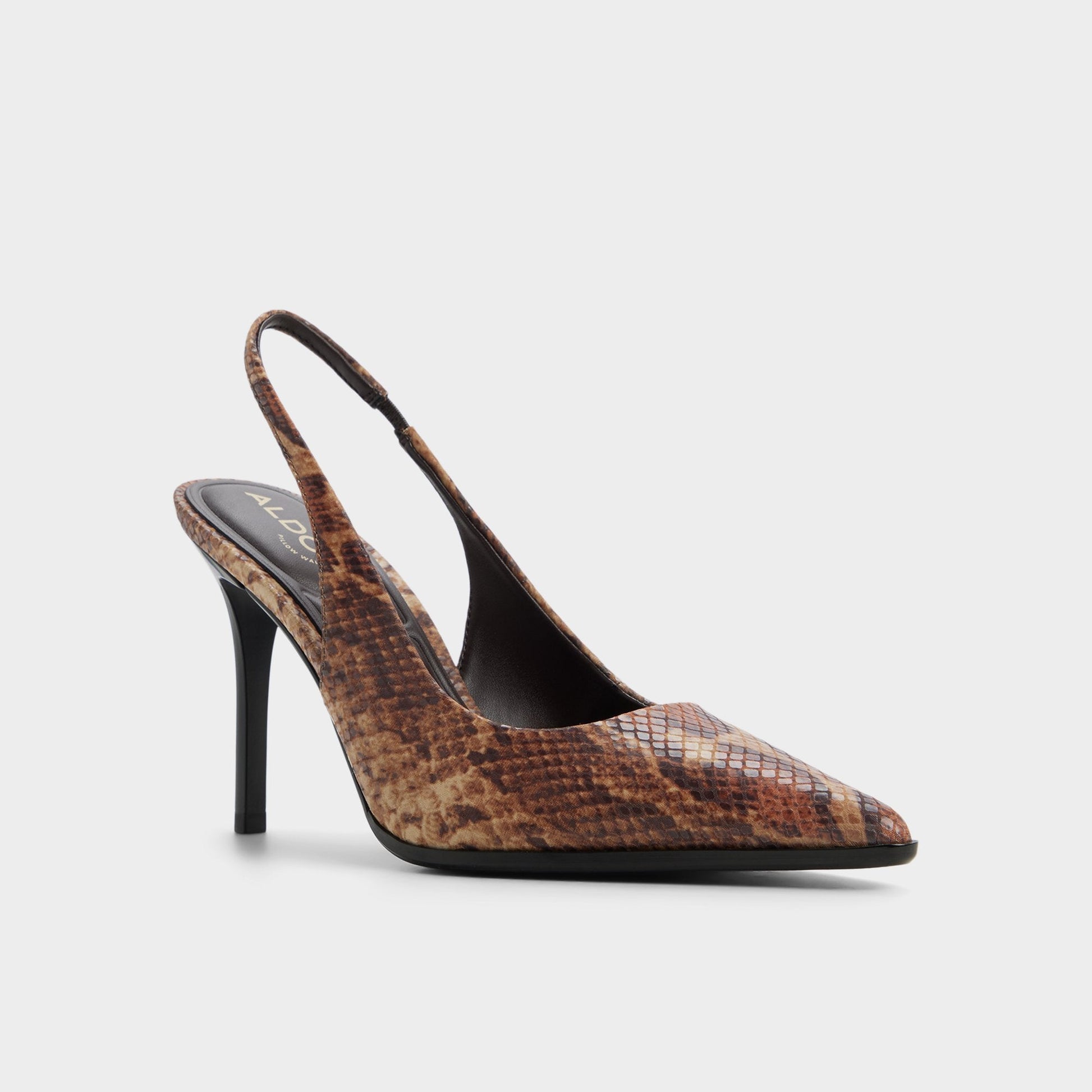 Re in Samantha Brown Multi - Sling back high heel, Stiletto heel - Brown multi