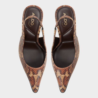 Re in Samantha Brown Multi - Sling back high heel, Stiletto heel - Brown multi
