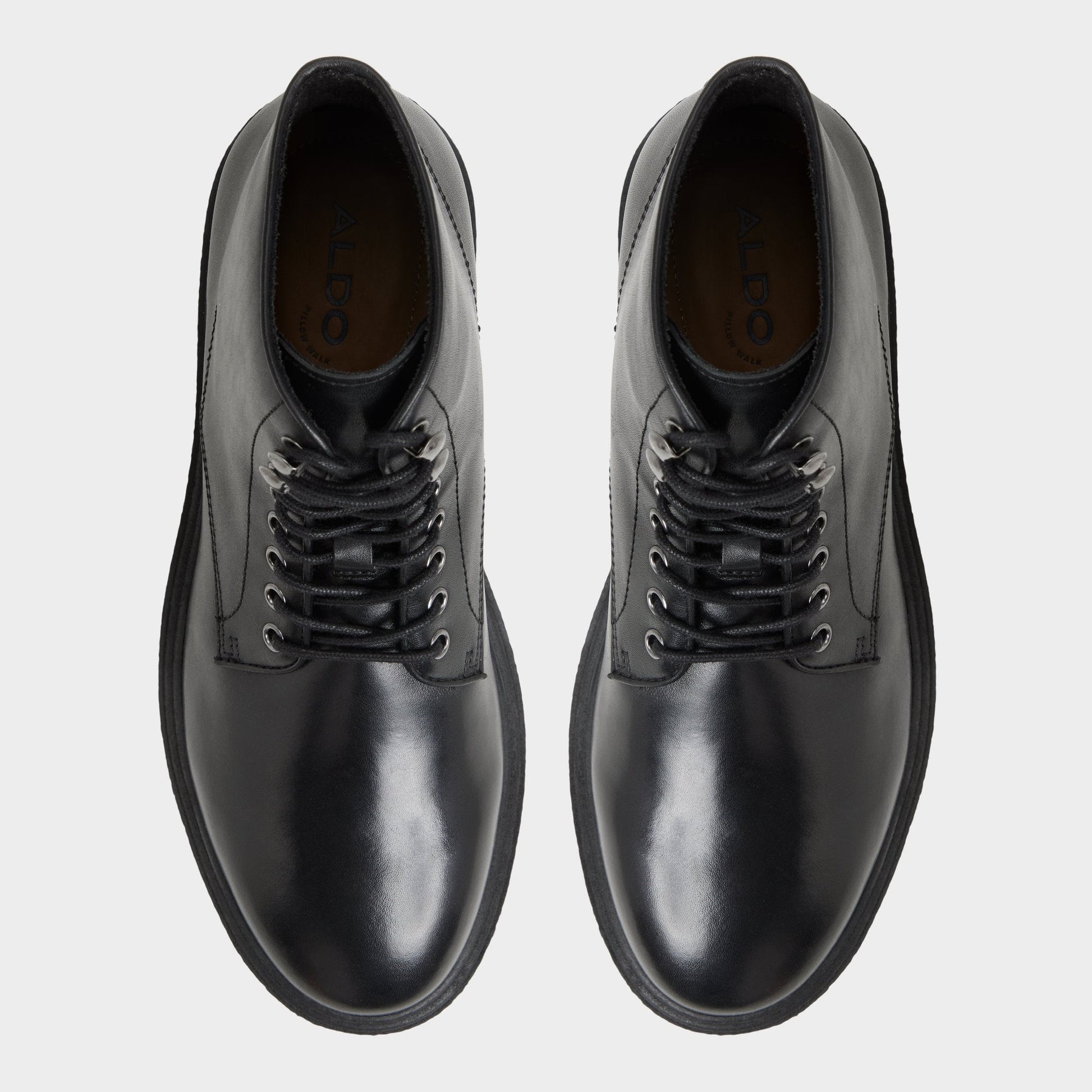 Walton in Black - Lace-up boot - Black