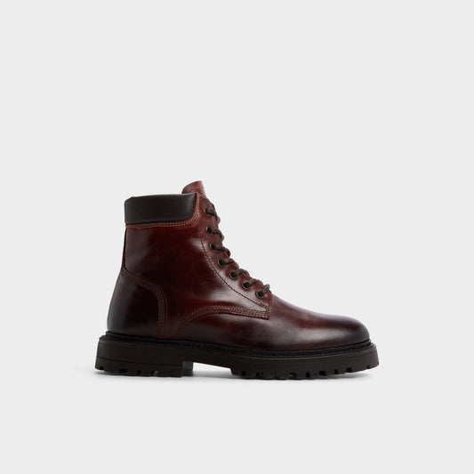 Draco in Medium Brown - Combat boot, Lug sole - Medium brown