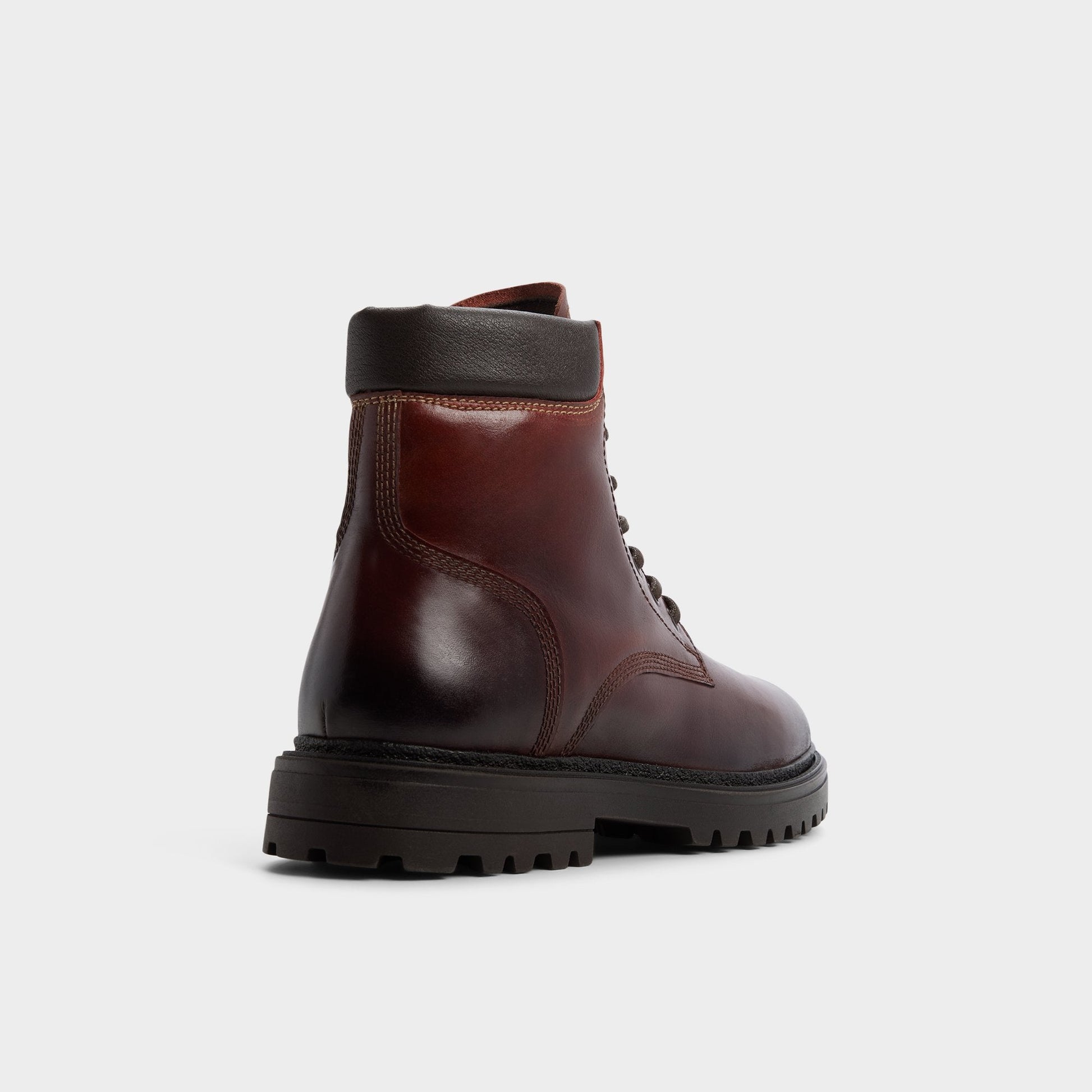 Draco in Medium Brown - Combat boot, Lug sole - Medium brown