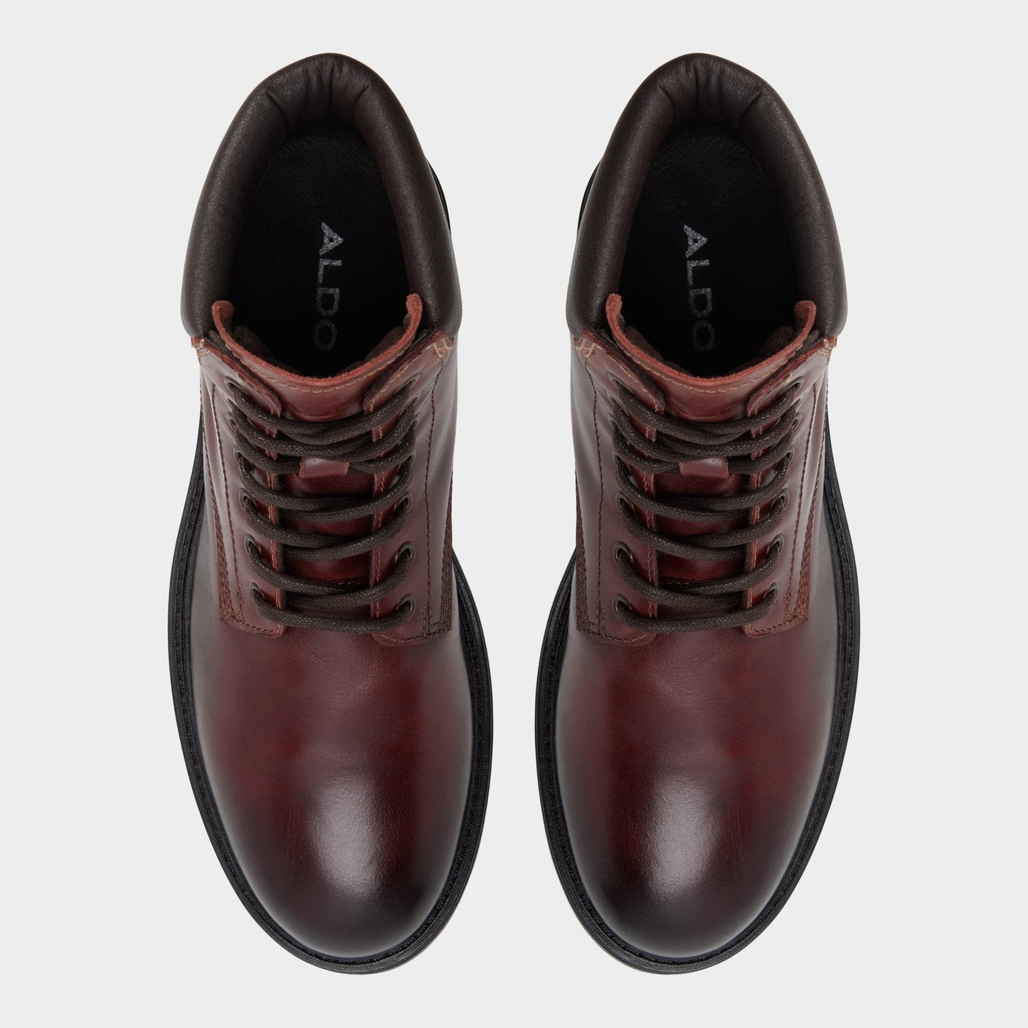 Draco in Medium Brown - Combat boot, Lug sole - Medium brown