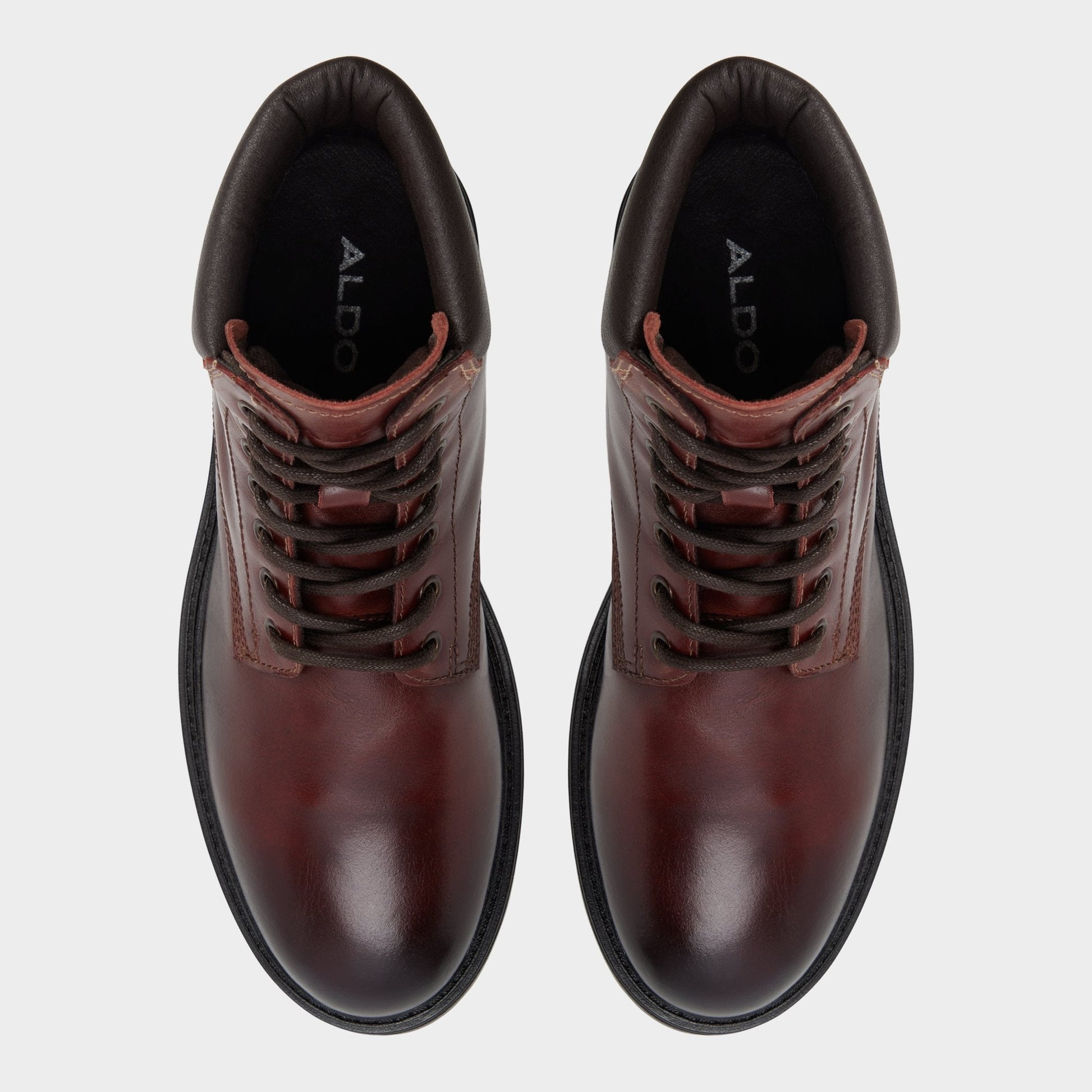 Draco in Medium Brown - Combat boot, Lug sole - Medium brown