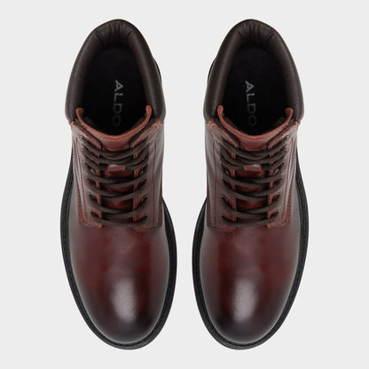 Draco in Medium Brown - Combat boot, Lug sole - Medium brown