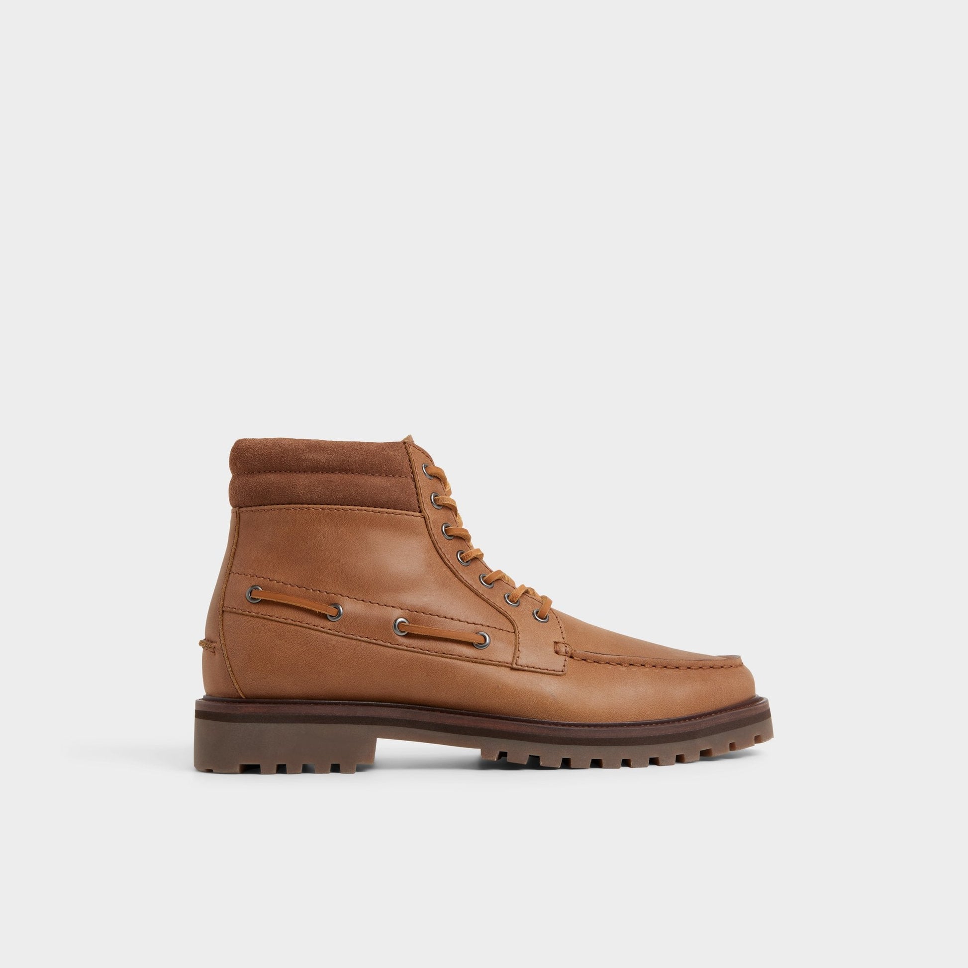 Farrell in Cognac - Combat boot, Lug sole - Cognac