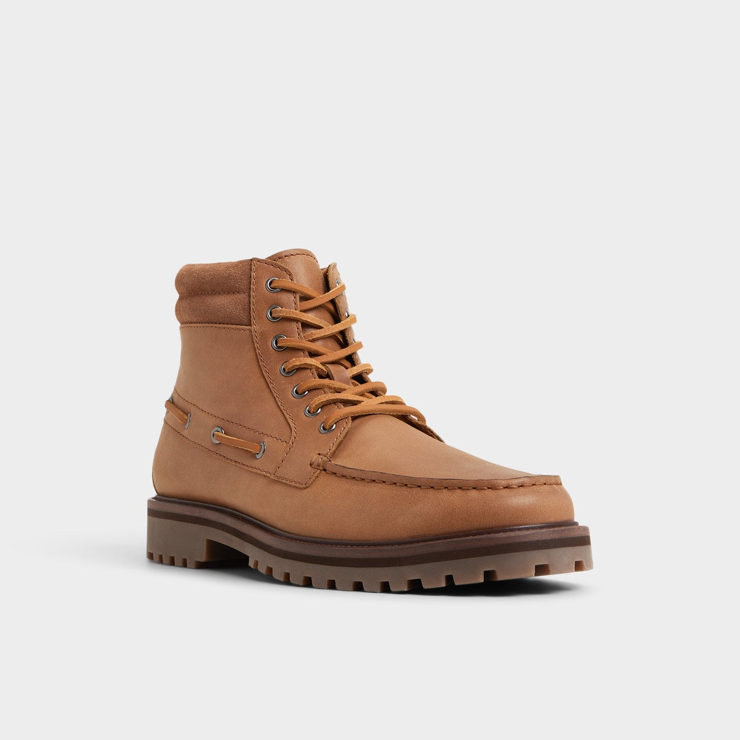 Farrell in Cognac - Combat boot, Lug sole - Cognac