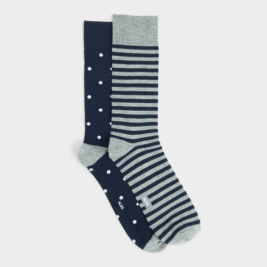 Dapperdots in Navy - Crew socks - Navy