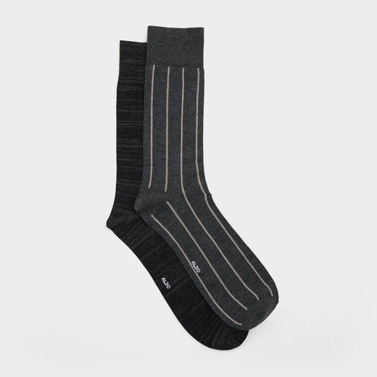 Nightstripe in Dark Grey - Crew socks - Dark grey