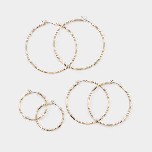 Dailyhoops in Gold - Earring set - Gold