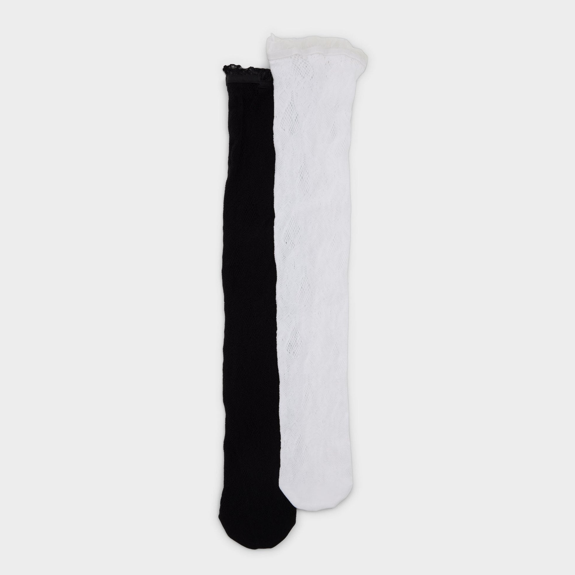 Lacydaze in Black White - Crew socks - Black/white