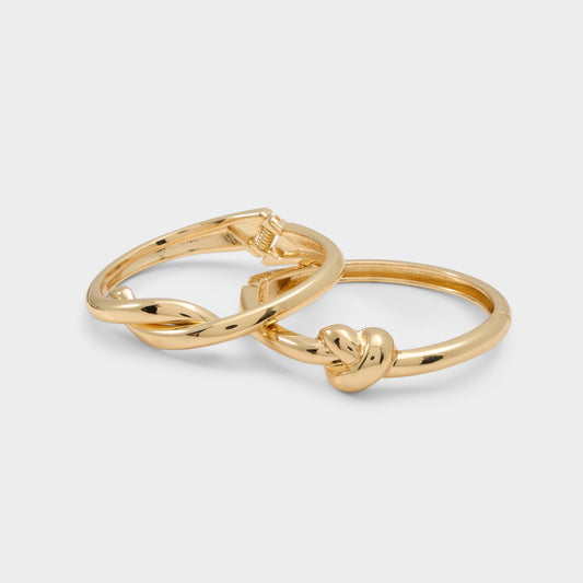 Knotts in Gold - Bangle bracelet - Gold