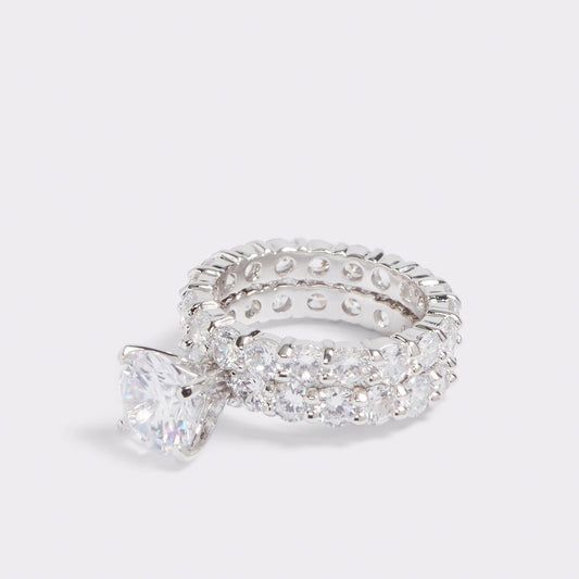 Plagens Silver/Clear Multi Women's Rings - Ring - Silver/clear multi