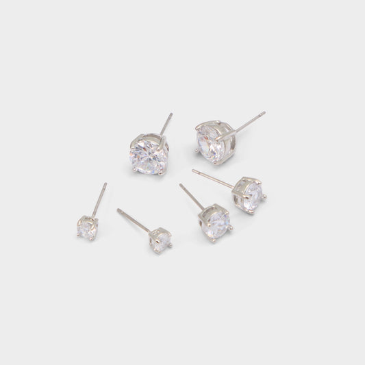 Alaynia in Silver Clear Multi - Earrings - Silver/clear multi