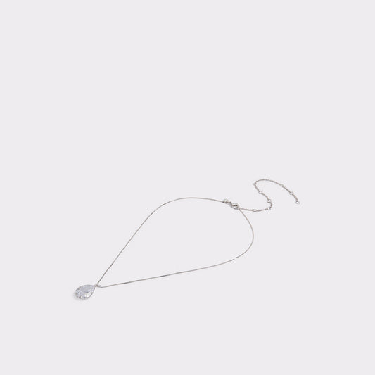 Beauceron Silver/Clear Multi Women's Necklaces - Teardrop necklace - Silver/Clear Multi
