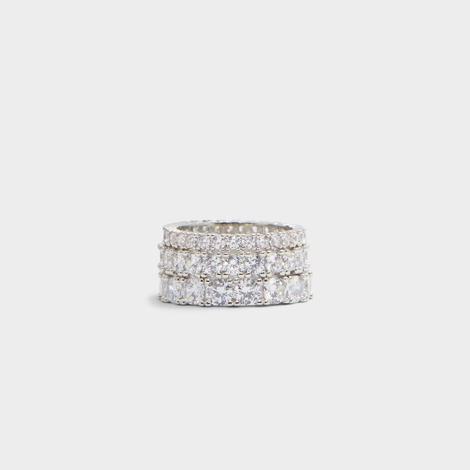 Uniawen Silver/Clear Multi Women's Rings - Stackable rings - Silver/clear multi