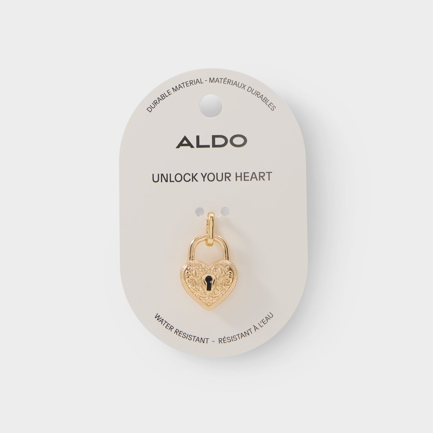 Heartlock in Gold - Jewelry charm - Gold