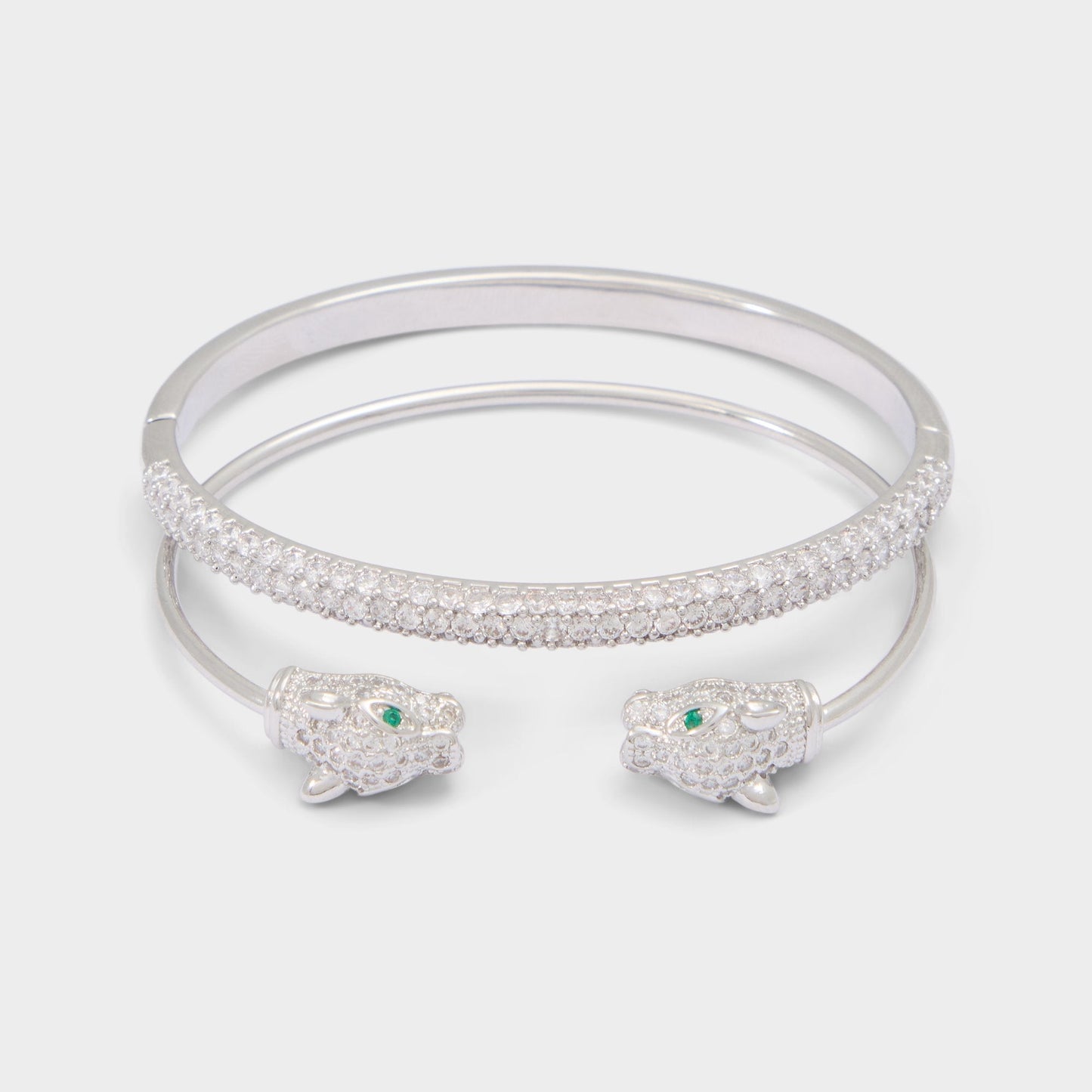 Albamaelden in Silver Clear Multi - Bangle bracelet - Silver/clear multi