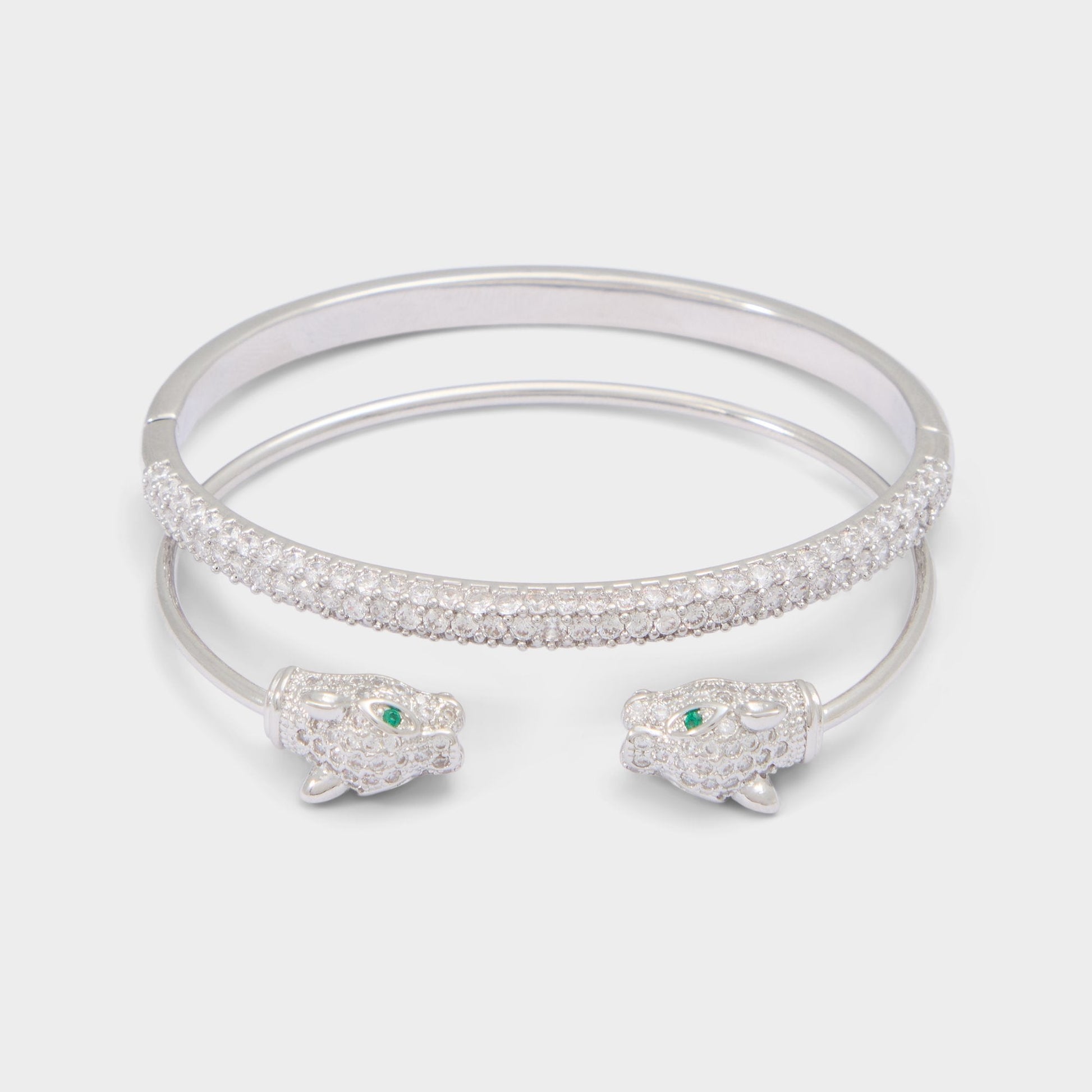 Albamaelden in Silver Clear Multi - Bangle bracelet - Silver/clear multi