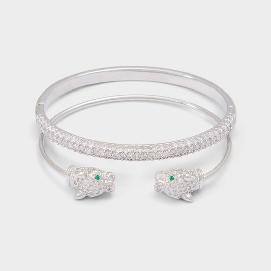 Albamaelden in Silver Clear Multi - Bangle bracelet - Silver/clear multi