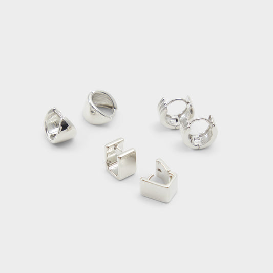 Adenariel in Silver - Huggie hoop earrings - Silver