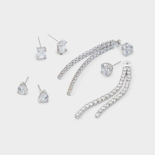 Javenalia Silver/Clear Multi Women's Earrings - Earrings - Silver/Clear Multi