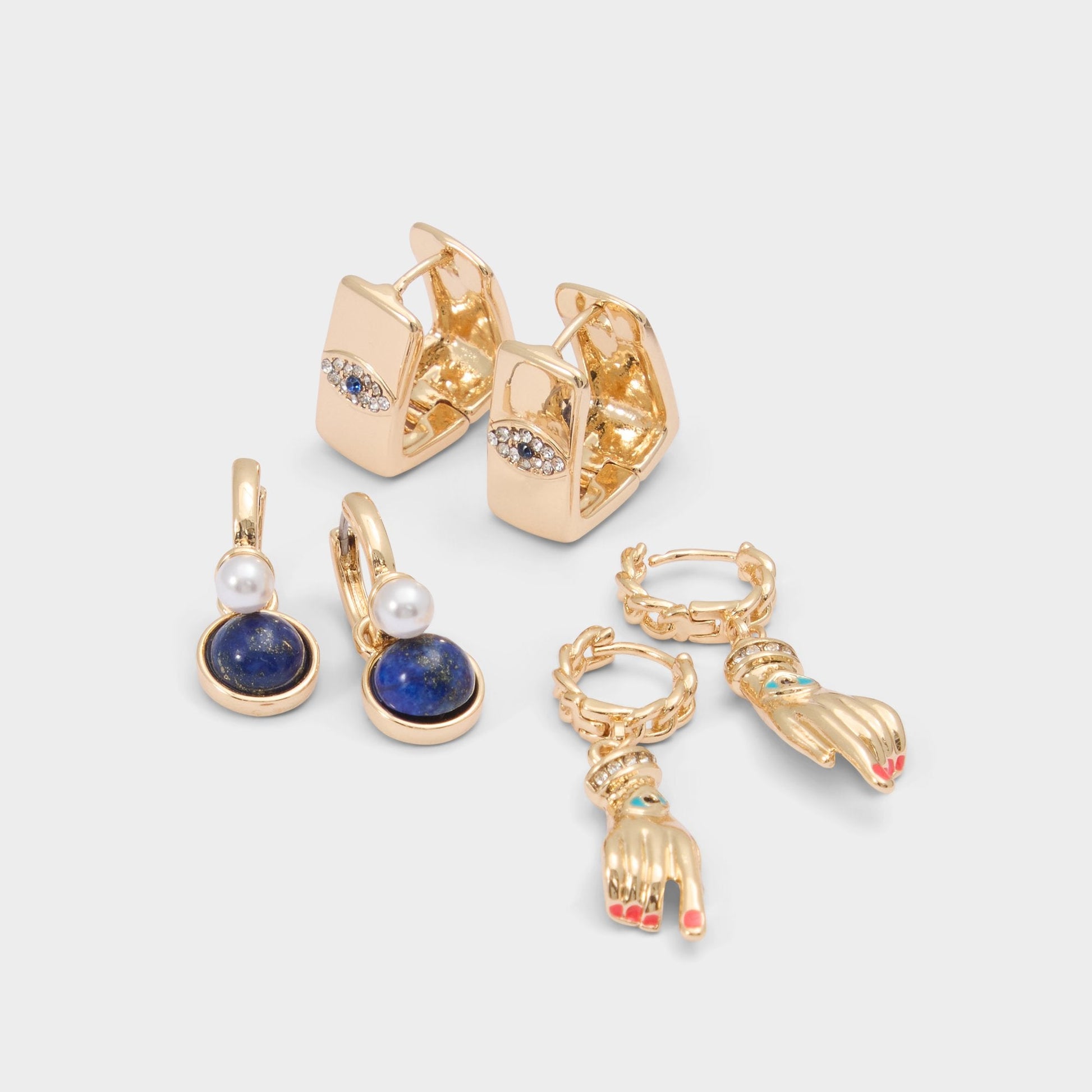 Mystiquegaze in Navy - Hoop earrings - Navy