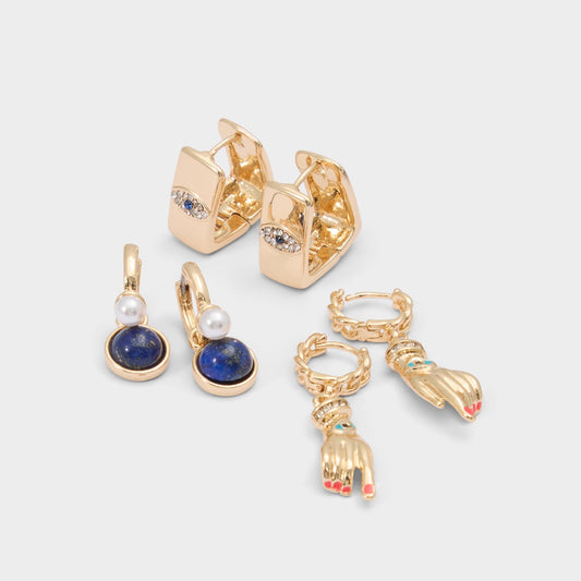 Mystiquegaze in Navy - Hoop earrings - Navy