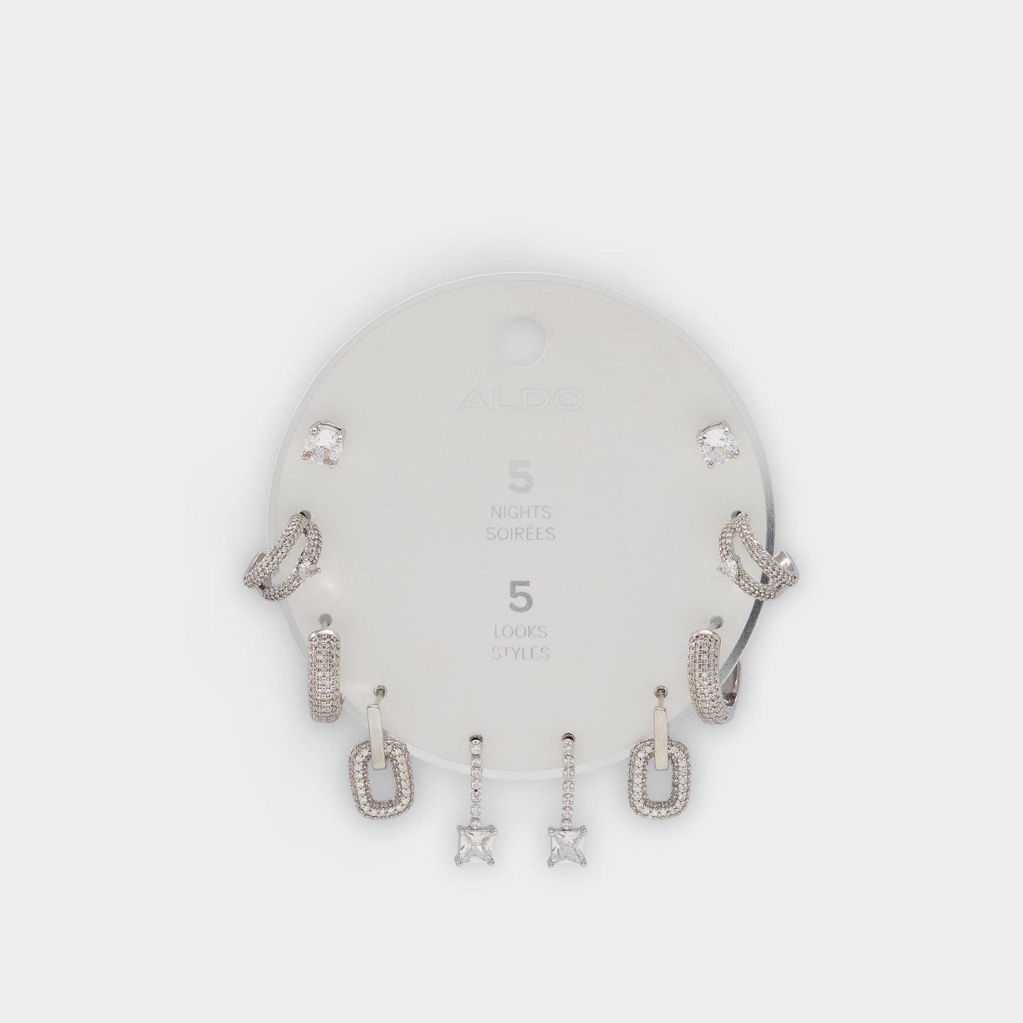 Fivelookss Silver/Clear Multi Women's Earrings - Earring set - Silver/clear multi