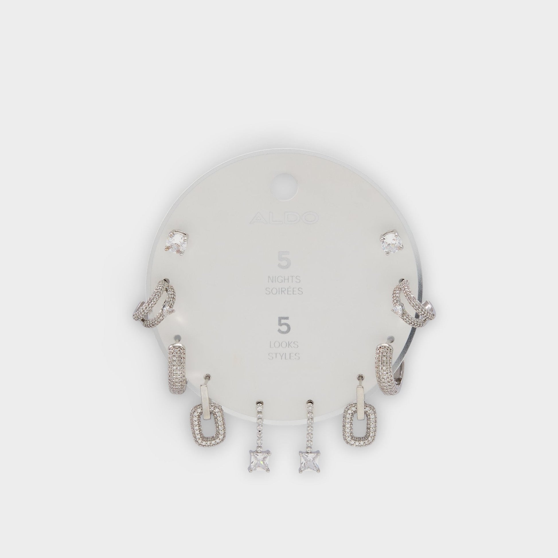 Fivelookss Silver/Clear Multi Women's Earrings - Earring set - Silver/clear multi