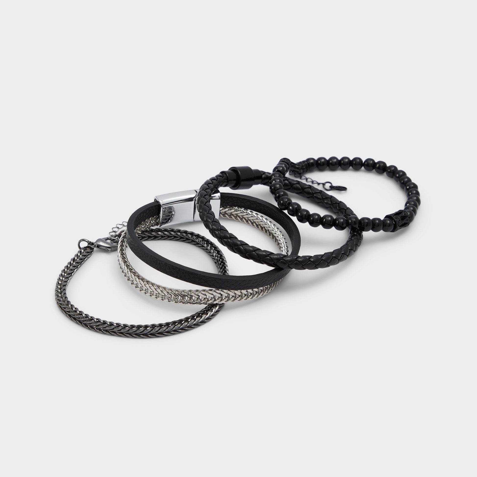 Danniell Black/Silver Multi Men's Jewelry - Bracelet - Black/silver multi