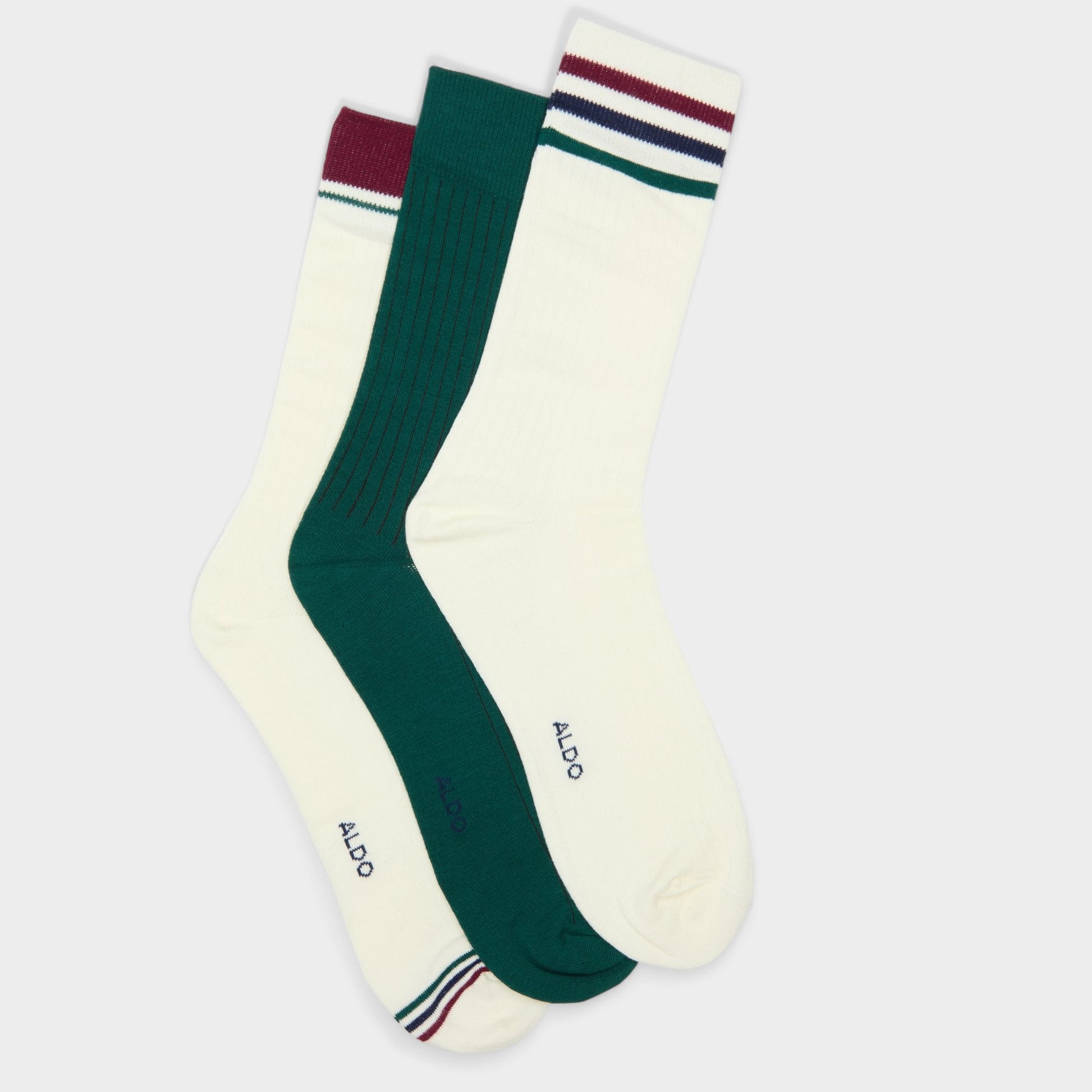 Clubstripes Bordo Men's Socks - Crew socks - Bordo