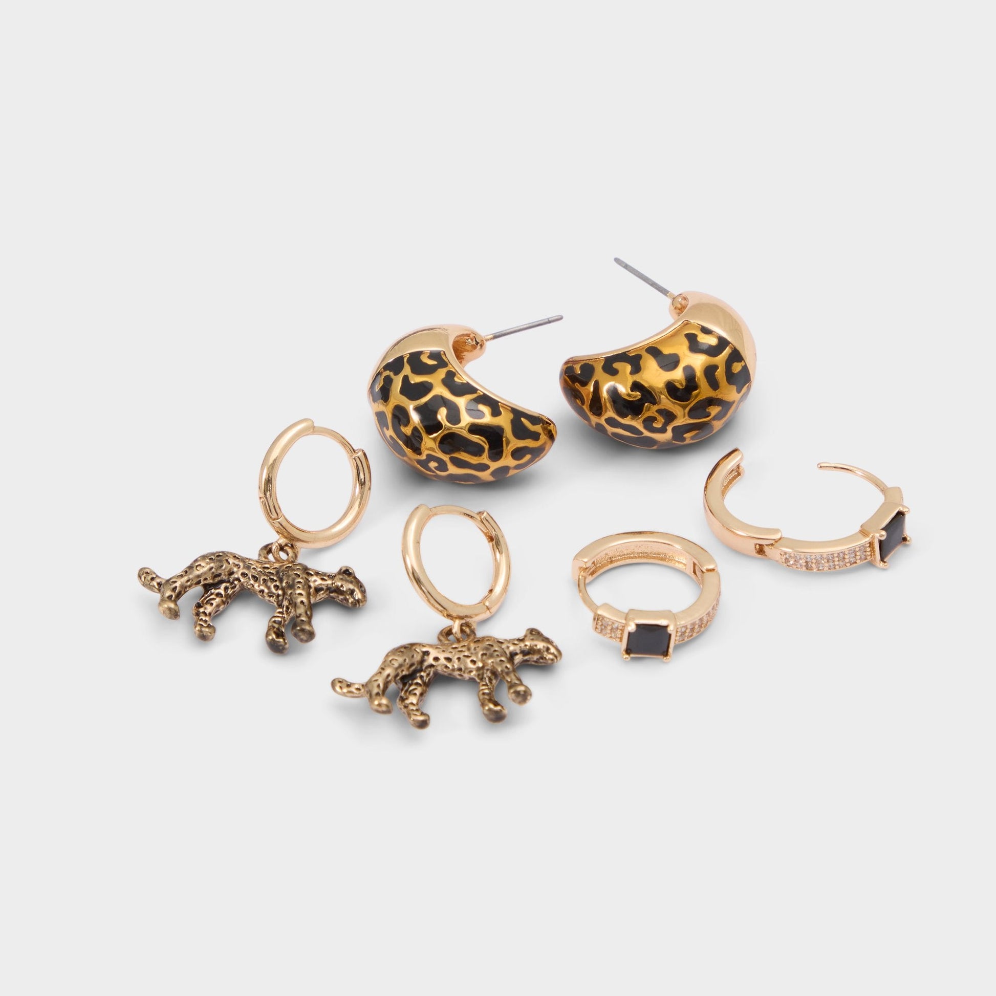 Roarcity in Black Gold Multi - Hoop earrings - Black/Gold Multi